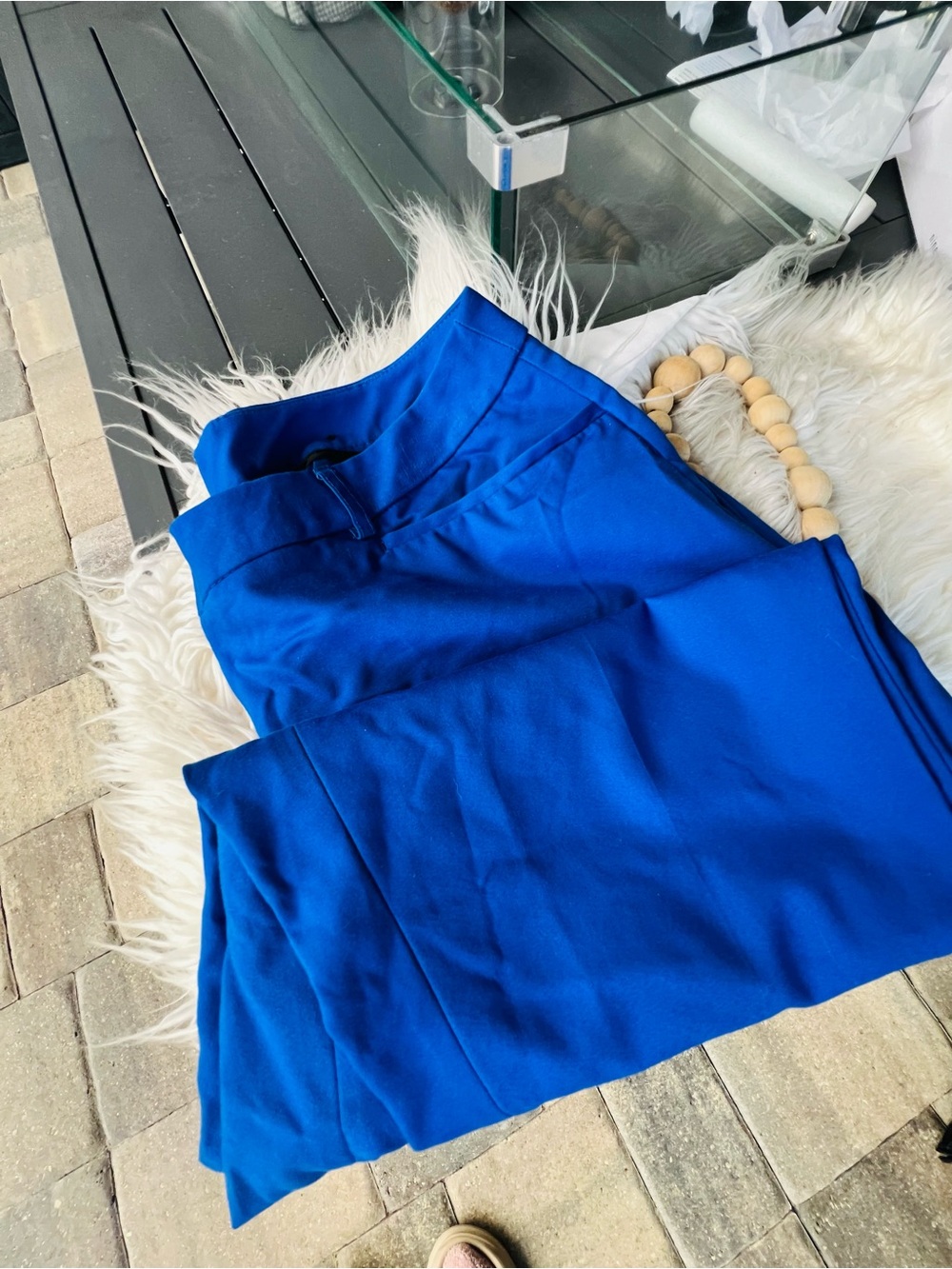 Women’s Classic Tailored Pants in Royal Blue - Picture 3 of 3